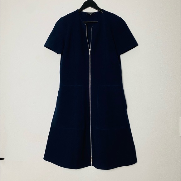 LAFAYETTE 148 NY Sonya Elegant zip front A line Dress Size 6 - Picture 2 of 13